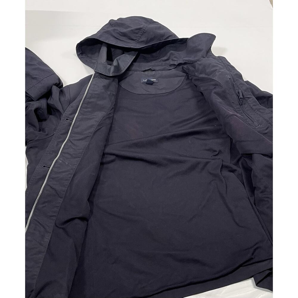 Lands' End Jacket Winter Coat HOODED Hood Black Kid's Youth 18/20 XL - Picture 4 of 6